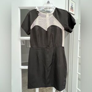 Jealous Tomato Black and White Sweetheart Sheath Dress